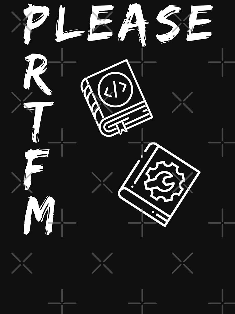 Please RTFM (white) by Stornu2Ruedas T-Shirts, Hoodie, Sweatshirt | BlankRebels.com (Image 3)