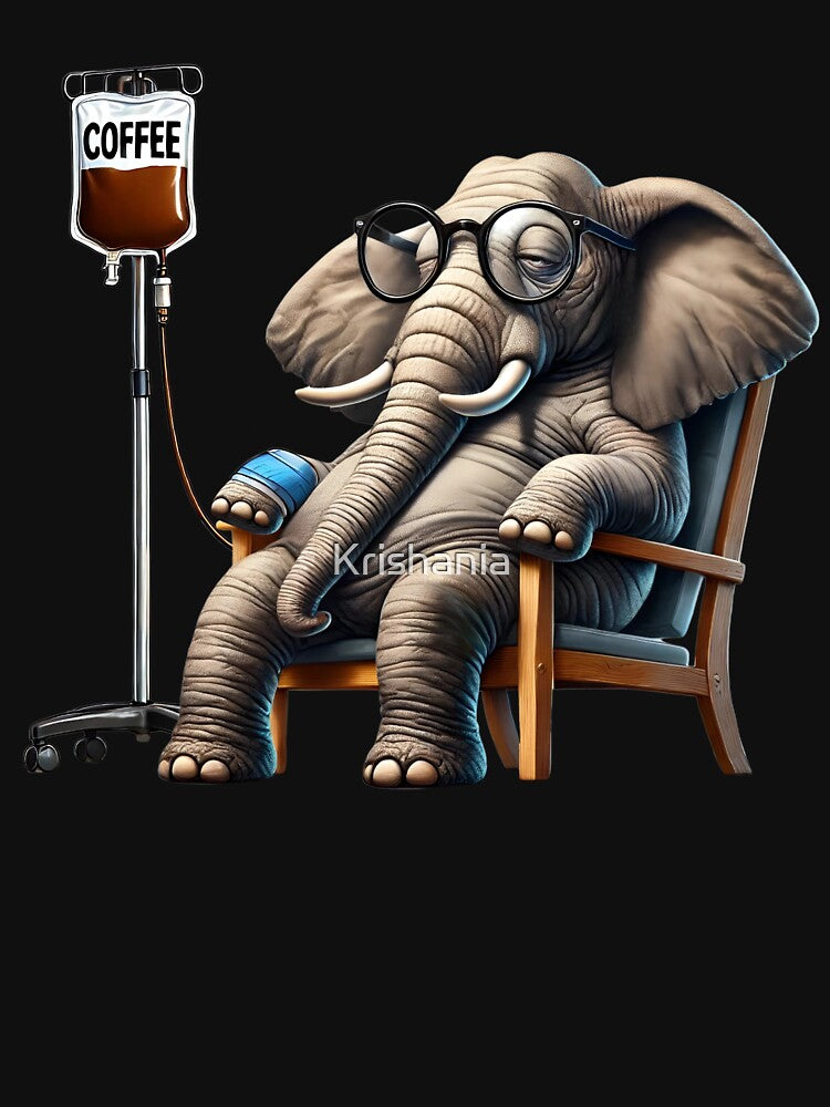 Funny Elephant IV Coffee Drink Animal Lover by Kimberley King Art  King Art T-Shirts, Hoodie, Sweatshirt (Image 3)