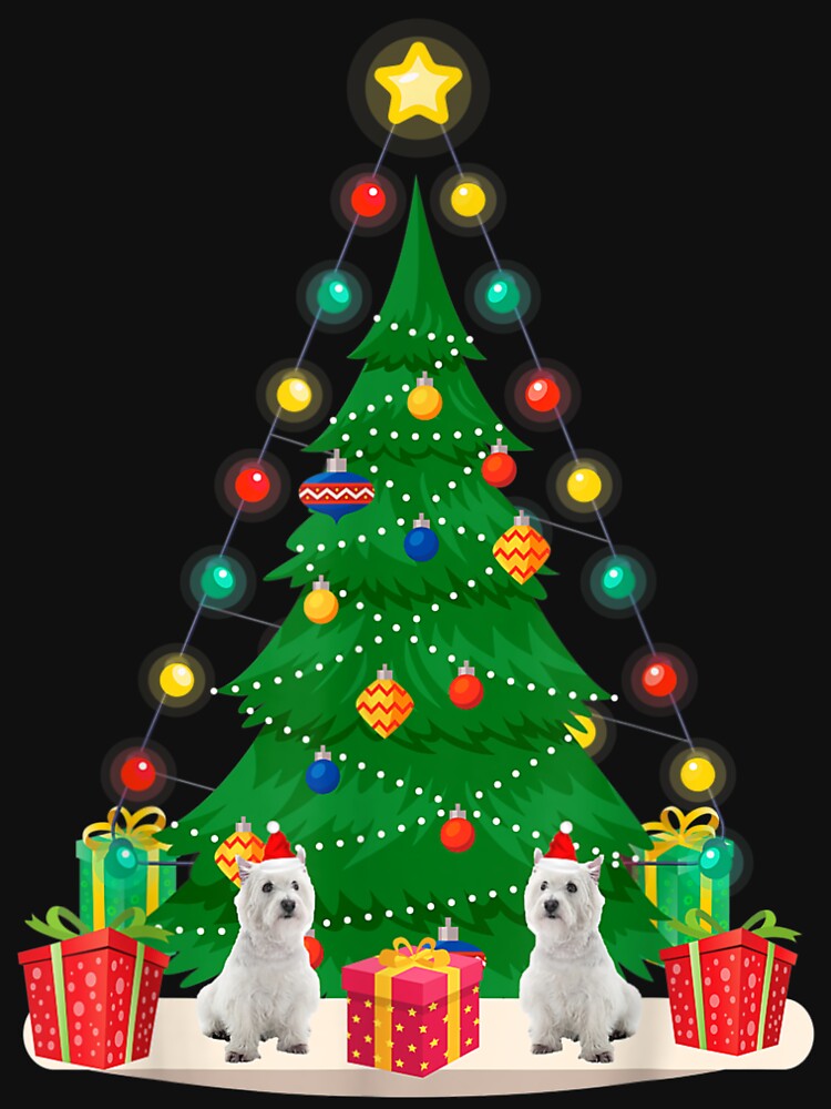Santa Westie Dog Christmas Tree Funny Xmas Dog by ManishDayal T-Shirts, Hoodie, Sweatshirt | BlankRebels.com (Image 3)