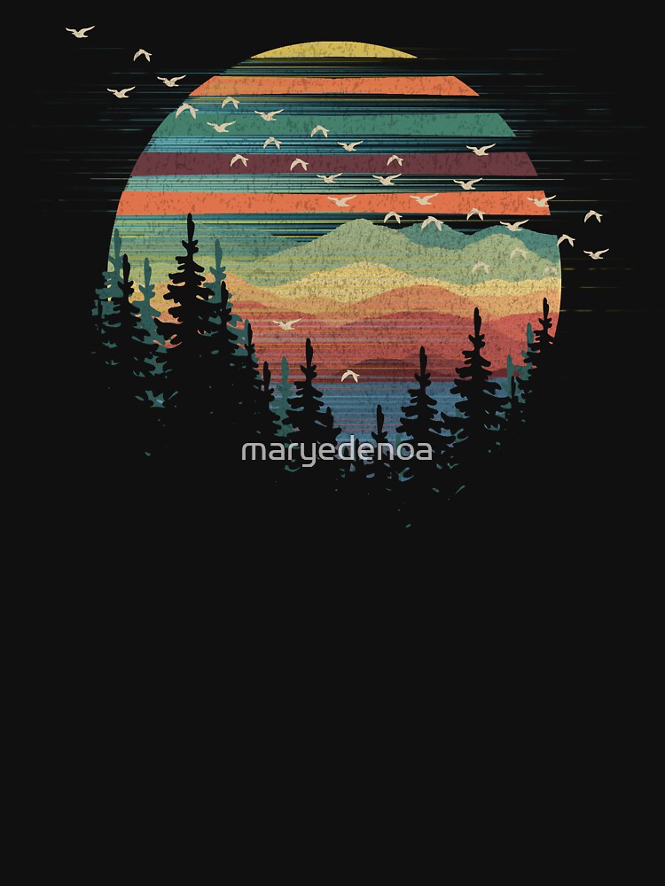 Geometric Nature Sunset Vibes by maryedenoa T-Shirts, Hoodie, Sweatshirt | BlankRebels.com (Image 3)