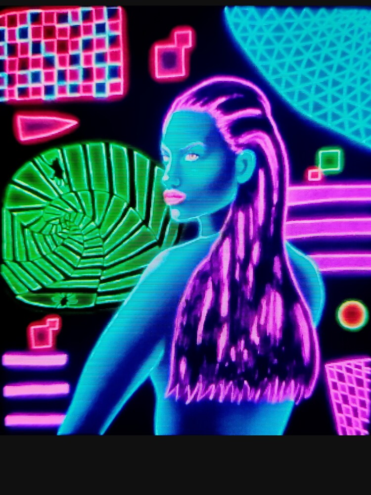 Vaporwave Aesthetic Neon Girl Retro Futuristic Warrior. by RBest! T-Shirts, Hoodie, Sweatshirt | BlankRebels.com (Image 3)