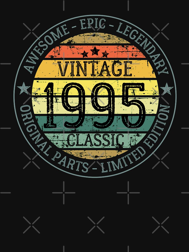 Vintage 1995 Classic - Retro Sunset by Rhu Creations T-Shirts, Hoodie, Sweatshirt | BlankRebels.com (Image 3)