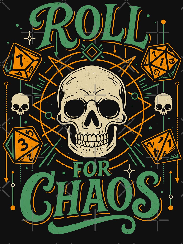 Roll For Chaos - Skulls And Dice by Snouleaf T-Shirts, Hoodie, Sweatshirt | BlankRebels.com (Image 3)