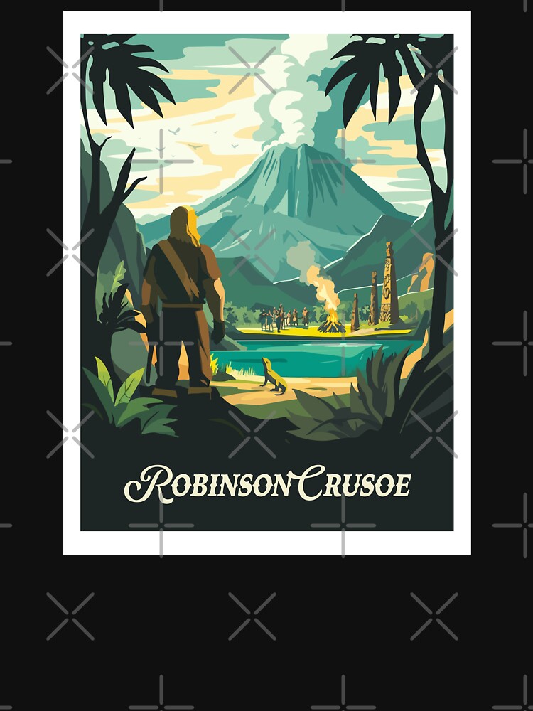 Robinson Crusoe - Inspired Illustration / Retro Board Game Poster / Wall Art Print / Fantasy, Board Game, RPG,... (Image 3)