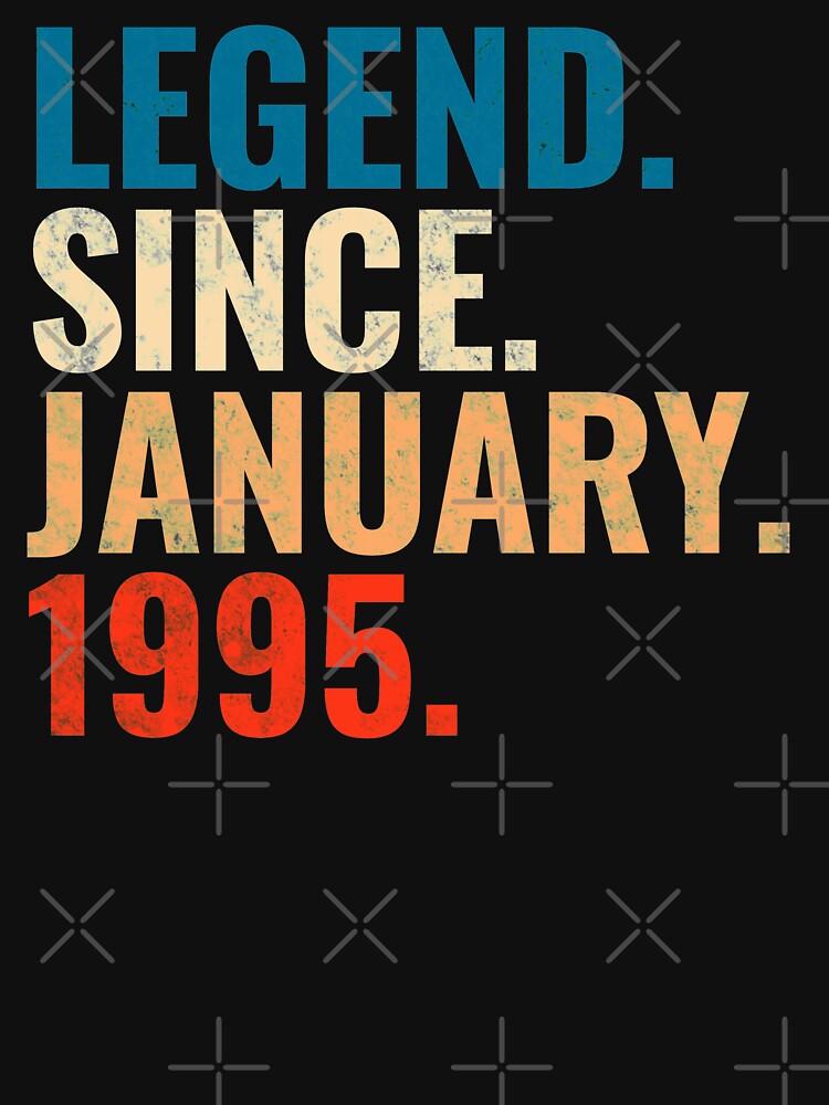 Legend Since January 1995 Retro Vintage by Teelogic T-Shirts, Hoodie, Sweatshirt | BlankRebels.com (Image 3)