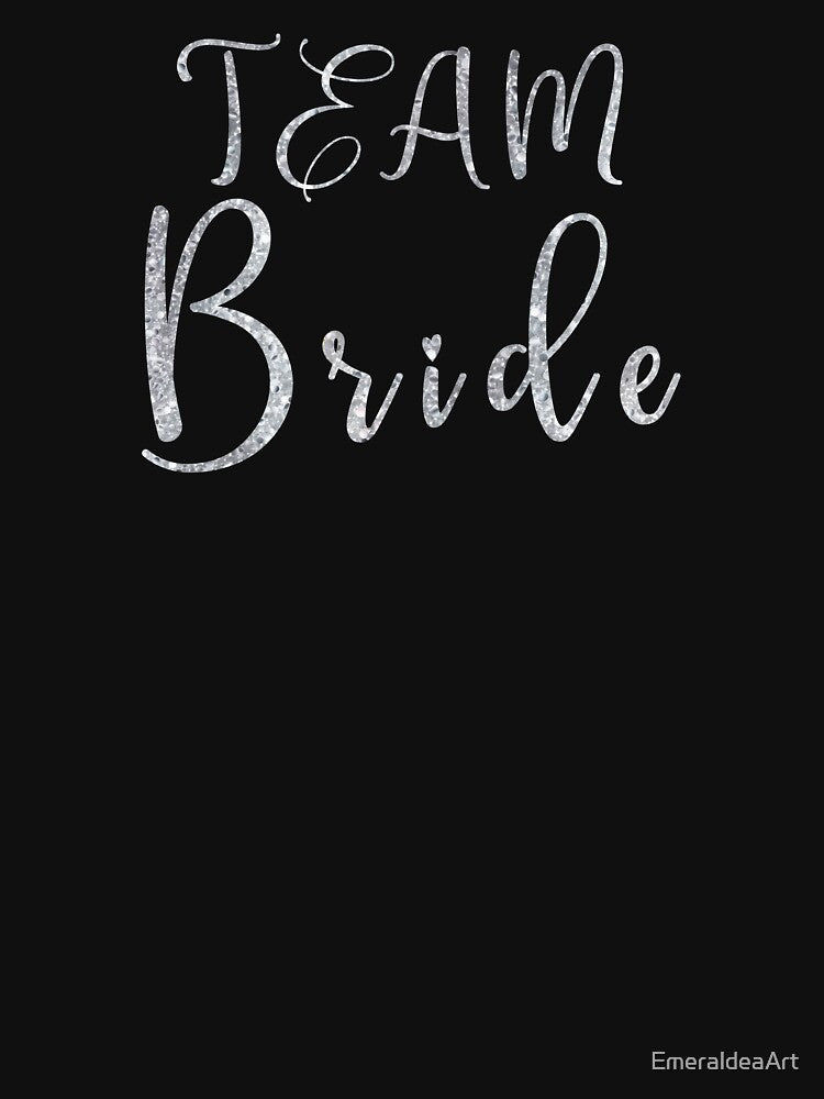 Gather with Brilliance: Elevate Your Hen Party with the Chic "Team Bride" Text in Shimmering Silver by... (Image 3)