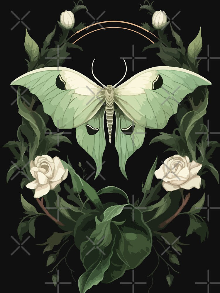 Green Luna Moth by Enyr T-Shirts, Hoodie, Sweatshirt | BlankRebels.com (Image 2)