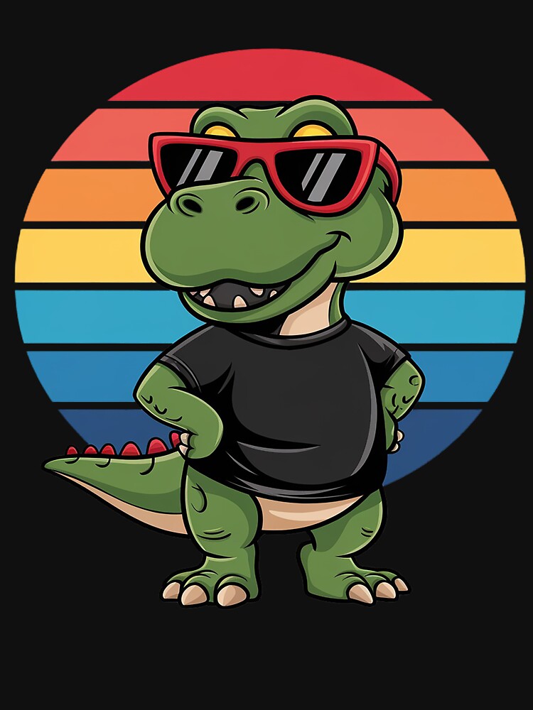 Cool Retro Dinosaur Novelty Men Women Kids Dinosaur by NailMolisa T-Shirts, Hoodie, Sweatshirt | BlankRebels.com (Image 3)