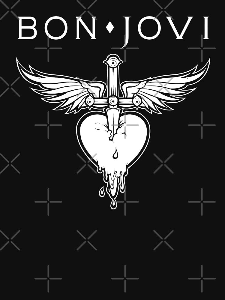 Vintage Heart Sword And Wings Bon. JOVl Rock Music Lover by ZacharyBarnett T-Shirts, Hoodie, Sweatshirt (Image 3)