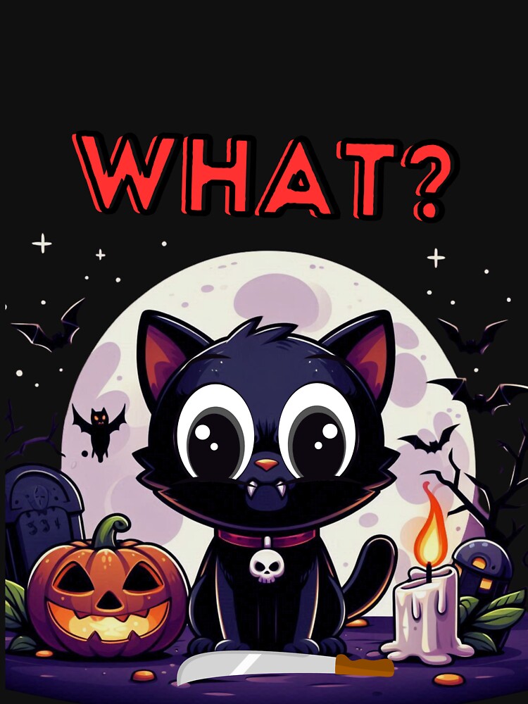 What? Black Cat Murderous Halloween by darlwolf T-Shirts, Hoodie, Sweatshirt | BlankRebels.com (Image 3)