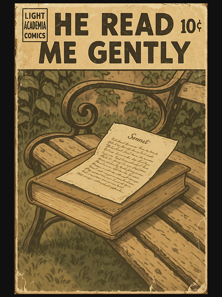 Romantic Light Academia: He read me gently by bapupa T-Shirts, Hoodie, Sweatshirt | BlankRebels.com (Image 3)