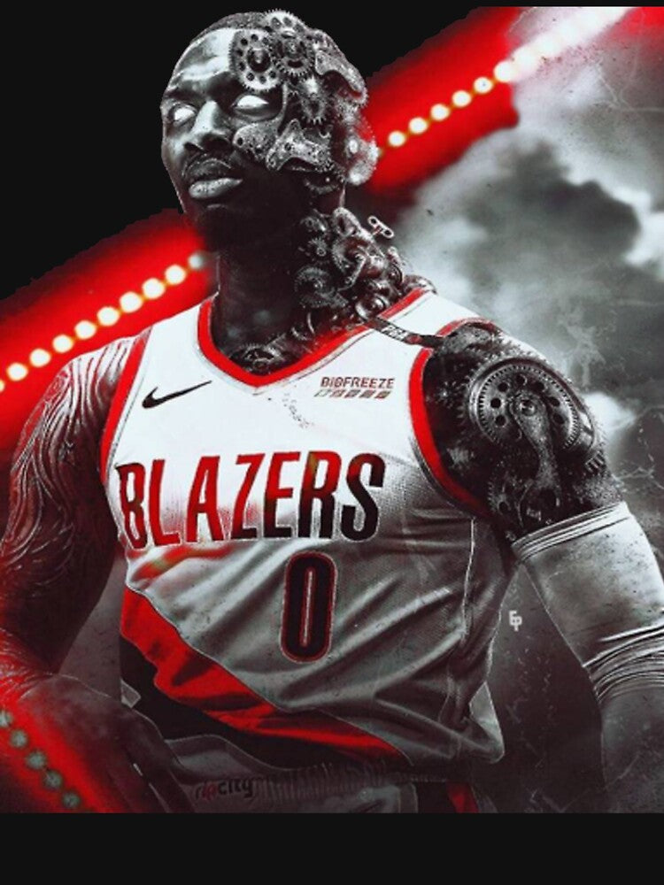 Damian Lillard of the Portland Trailblazers by AdelbertCorkery T-Shirts, Hoodie, Sweatshirt | BlankRebels.com (Image 3)