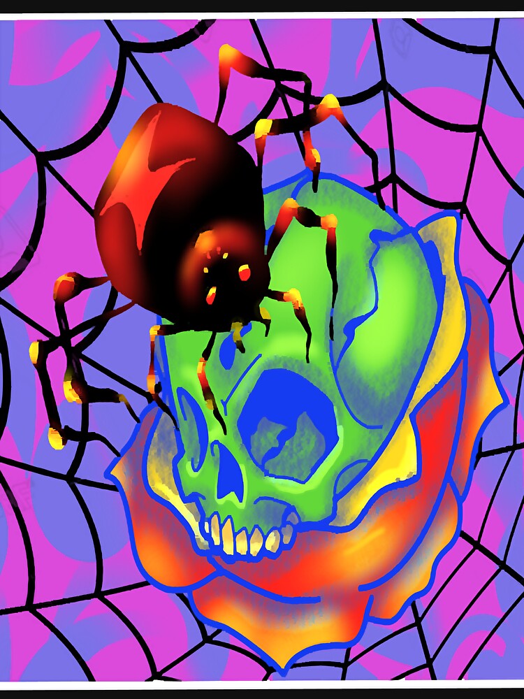 Spider skull and Rose by Randall6903807 T-Shirts, Hoodie, Sweatshirt | BlankRebels.com (Image 3)