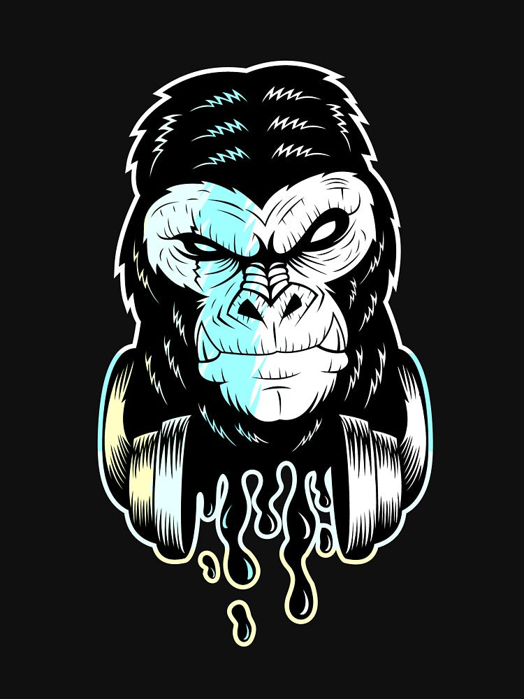 Banksy DJ Monkey Thinker with Headphones by M&D ⭐⭐⭐⭐⭐ T-Shirts, Hoodie, Sweatshirt | BlankRebels.com (Image 3)