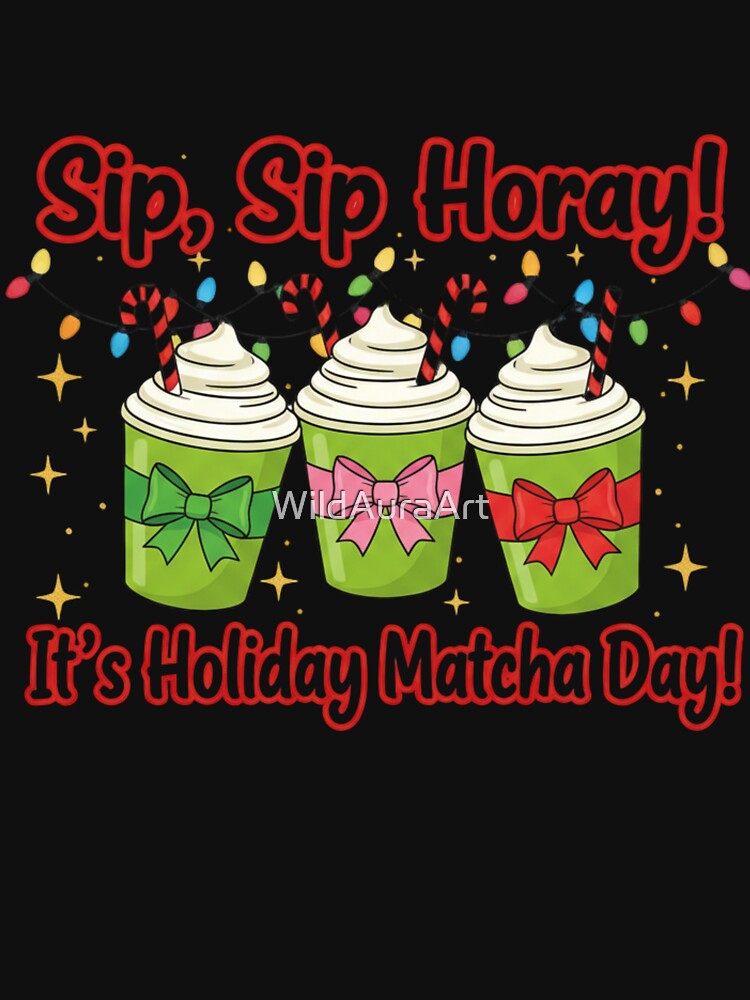 This Is My Christmas Pajama Shirt Holiday Matcha Lovers Family Matching by WildAuraArt Hoodie, Sweatshirt (Image 3)