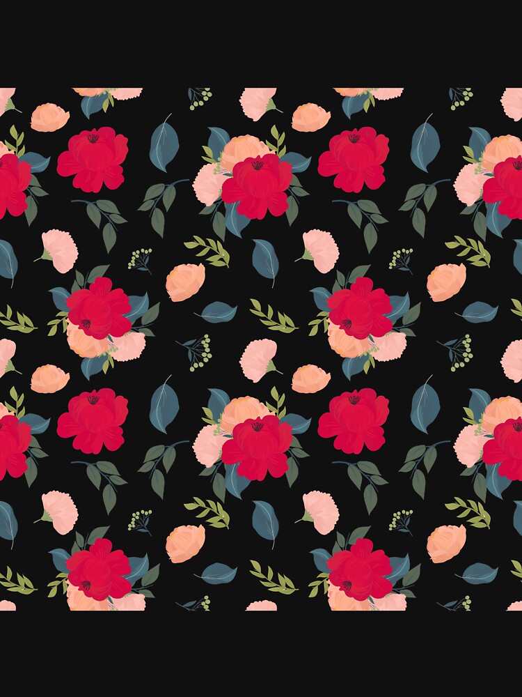 Bold Blossom Floral Pattern • Seamless Romantic Botanical Design by Velavue T-Shirts, Hoodie, Sweatshirt (Image 3)