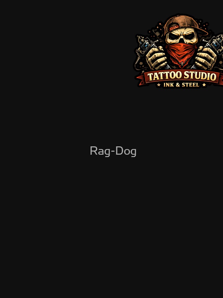 Tattoo Studio – Ink & Steel Skull Design by Rag-Dog T-Shirts, Hoodie, Sweatshirt | BlankRebels.com (Image 3)