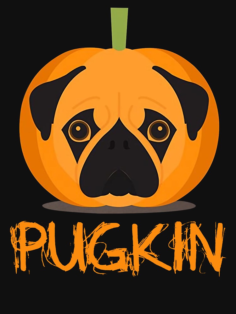 Pug Pumpkin PugKin Funny Pug Dog Lover Halloween by DNW-art T-Shirts, Hoodie, Sweatshirt | BlankRebels.com (Image 3)