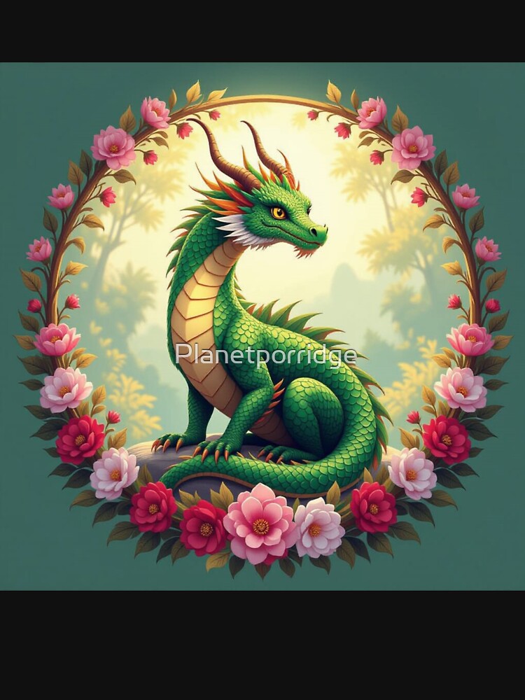 Dragon With Flowers by Planetporridge T-Shirts, Hoodie, Sweatshirt | BlankRebels.com (Image 3)