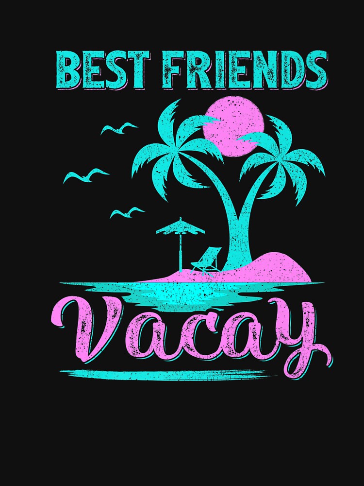 Beach Vacation Squad Palm Tree Sunset Best Friend Vacay Premium by NikkiDubois T-Shirts, Hoodie, Sweatshirt (Image 3)