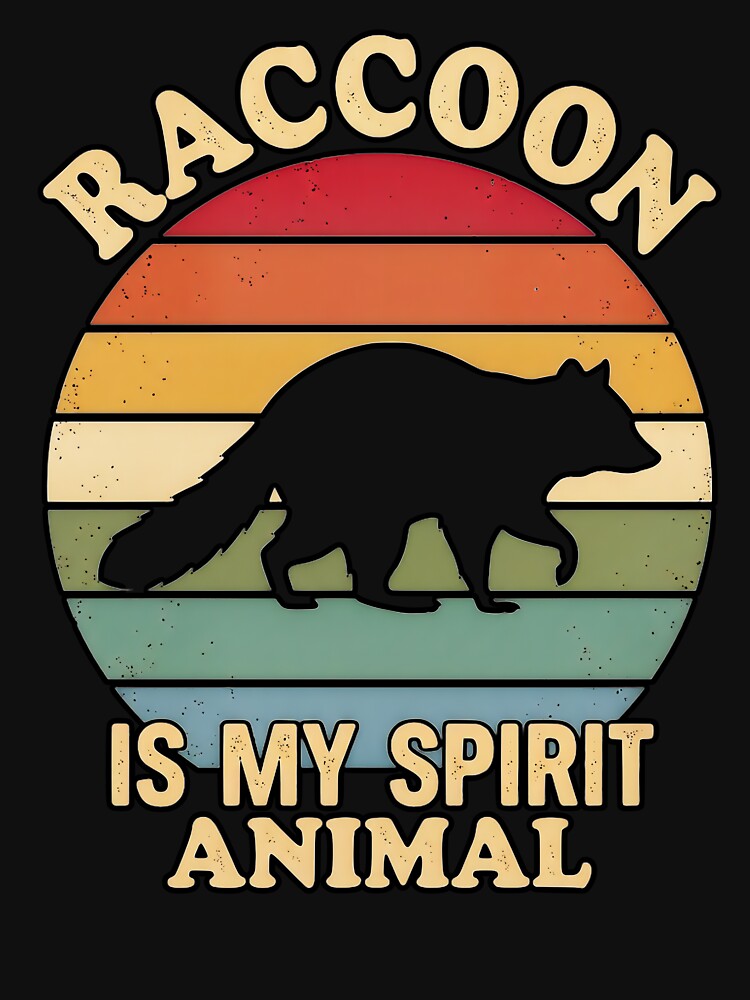 Raccoon is my Spirit Animal - Vintage by emilydabblese T-Shirts, Hoodie, Sweatshirt | BlankRebels.com (Image 3)