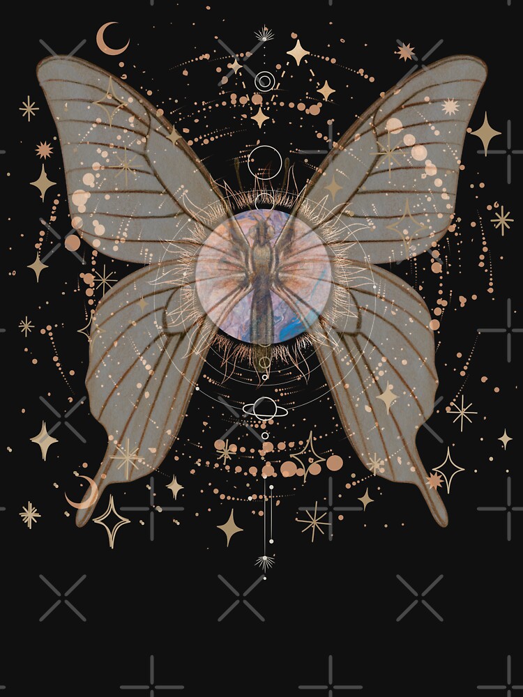 Fairy Grunge Aesthetic Fairycore Butterfly Lunar Moth Celestial by Pingestre T-Shirts, Hoodie, Sweatshirt (Image 3)