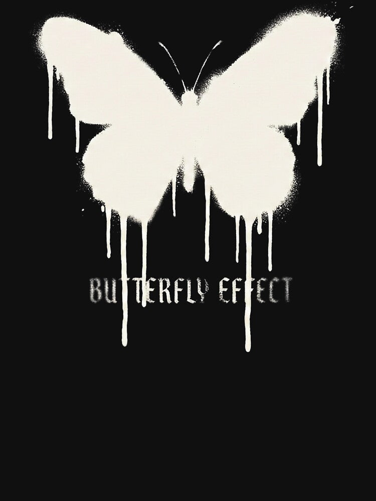 Butterfly Effect - White Spray Paint Graffiti & Grunge Drip Art by TeezOfMadness T-Shirts, Hoodie, Sweatshirt (Image 3)