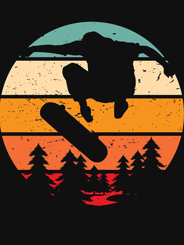 Retro Skateboarding over forest by Gerald Waters T-Shirts, Hoodie, Sweatshirt | BlankRebels.com (Image 3)