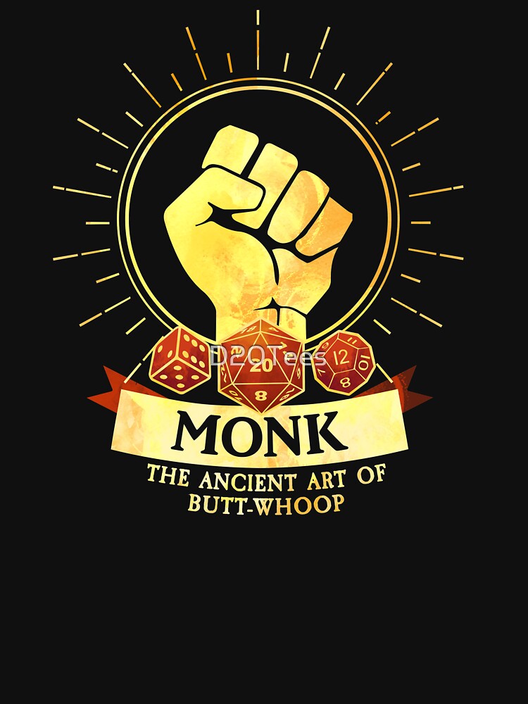 Monk by D20Tees T-Shirts, Hoodie, Sweatshirt | BlankRebels.com (Image 3)