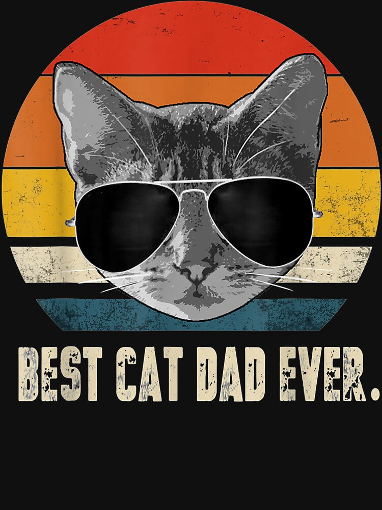 Best Cat Dad Ever Vintage Retro Father'S Day Gift by BlakenKart T-Shirts, Hoodie, Sweatshirt | BlankRebels.com (Image 3)