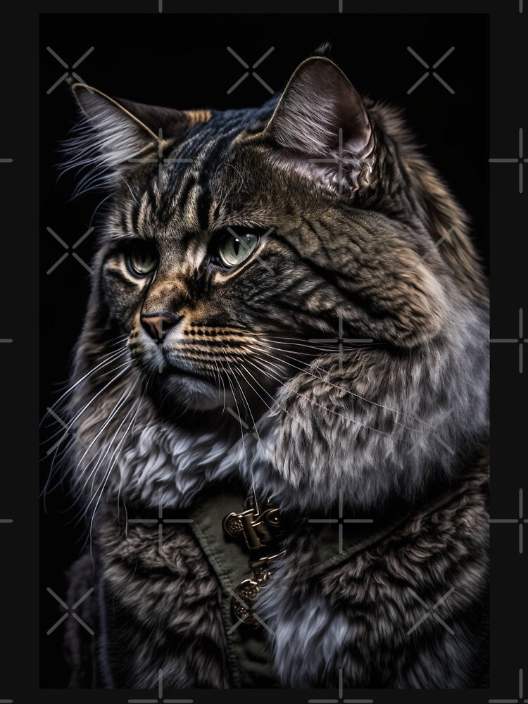 Cool Cat Portrait Looking Out Distance T-Shirts, Hoodie, Sweatshirt