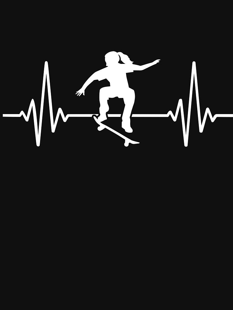 Skateboarding Heartbeat by AndreaLinks T-Shirts, Hoodie, Sweatshirt | BlankRebels.com (Image 3)