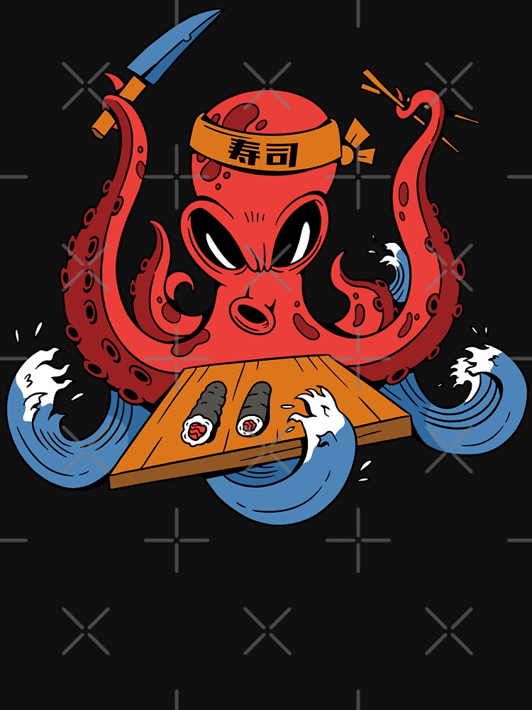 Octopus Sushi Chef by OnepixArt T-Shirts, Hoodie, Sweatshirt | BlankRebels.com (Image 3)