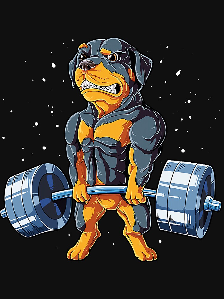 Rottweiler Weightlifting Funny Deadlift Men Fitness Gym by JamesClarke84 T-Shirts, Hoodie, Sweatshirt (Image 3)