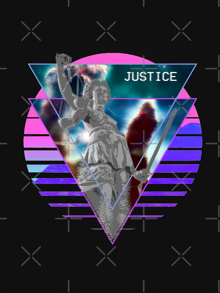 "Justice" - vaporwave aesthetic art retro by catsNcats T-Shirts, Hoodie, Sweatshirt | BlankRebels.com (Image 3)