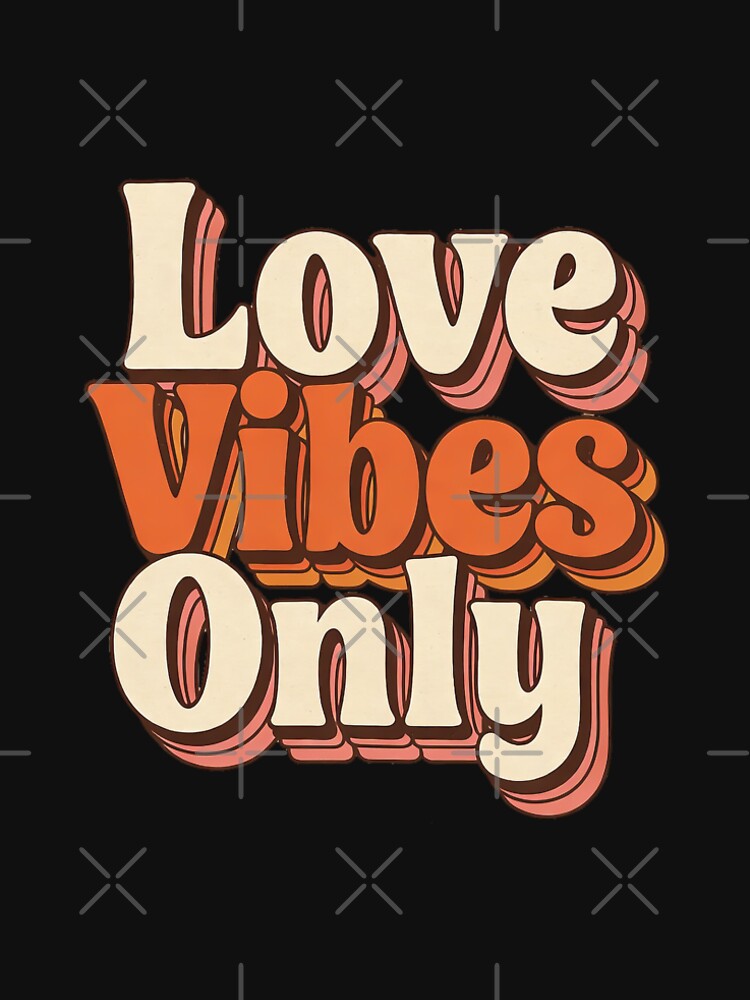 Retro Groovy Love Vibes Typography by Jagruti_Artzone T-Shirts, Hoodie, Sweatshirt | BlankRebels.com (Image 2)