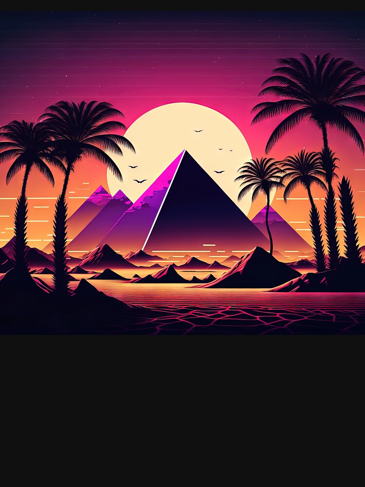 Pyramid Dreams: A Retro Futuristic Fantasy by Mullet Monkey T-Shirts, Hoodie, Sweatshirt | BlankRebels.com (Image 3)