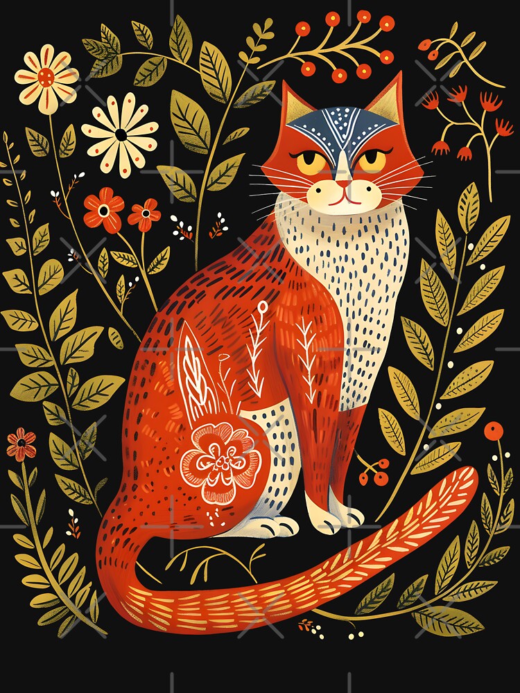 Cute Cat Floral Vintage Cottagecore Aesthetic Cat Lovers by SecretDicer T-Shirts, Hoodie, Sweatshirt (Image 3)