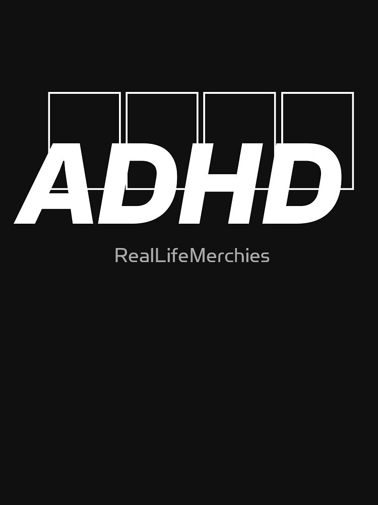 Understated ADHD Logo Parody Shirt Neurodivergent Humor Tee by RealLifeMerchies Hoodie, Sweatshirt (Image 3)