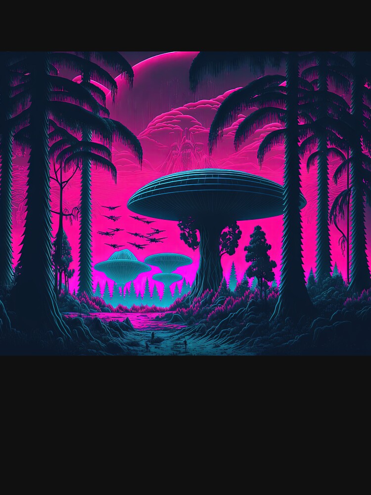 Echoes of the Extraterrestrial: A Vaporwave Adventure by Mullet Monkey T-Shirts, Hoodie, Sweatshirt (Image 3)