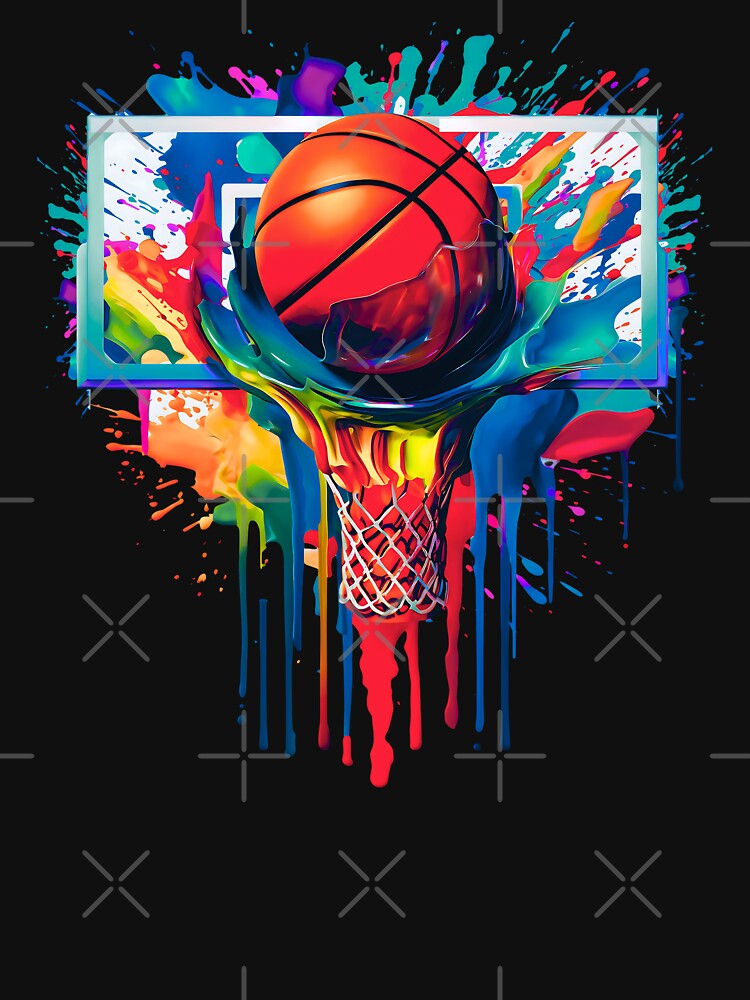 Colorful Basketball Ball Slam Dunk Hoop Basketball Funny Design by FunToTheFullest T-Shirts, Hoodie, Sweatshirt (Image 3)