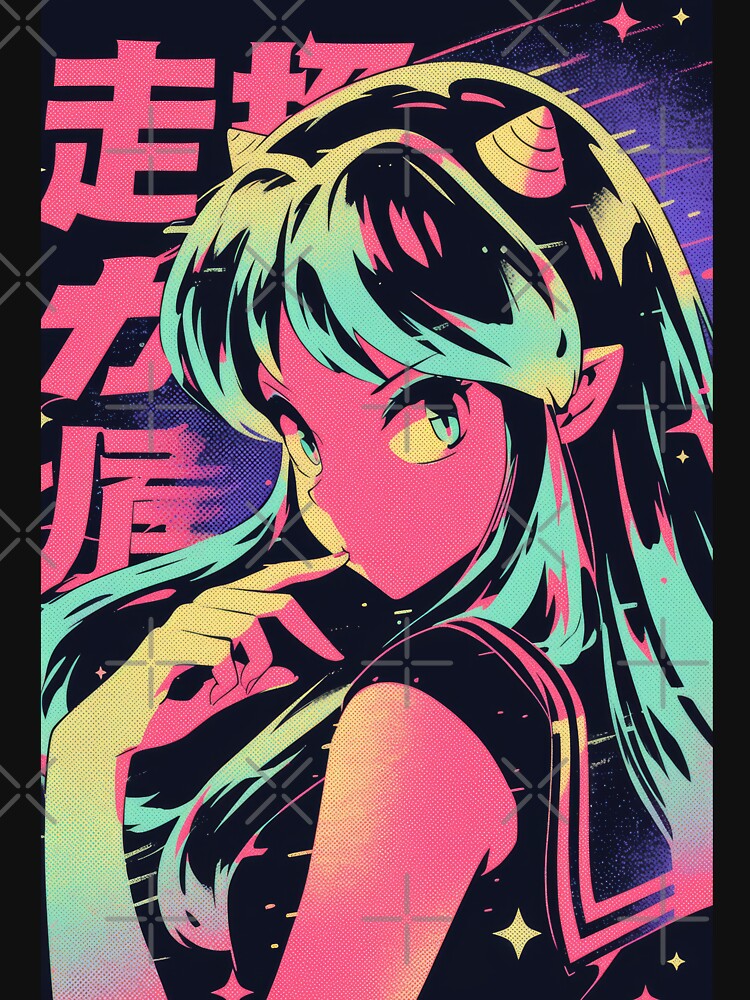 Vaporwave Nights Lum Invader by AnimeArsenalPrints