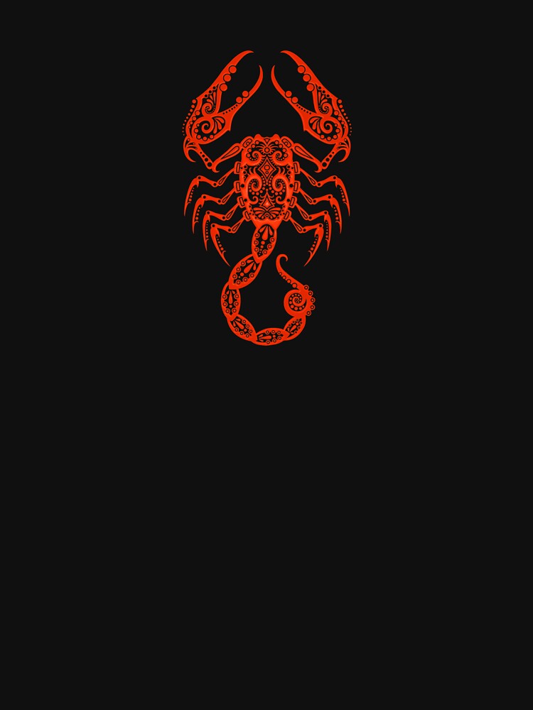 Red Scorpio Zodiac Sign in the Stars by JeffBartels T-Shirts, Hoodie, Sweatshirt | BlankRebels.com (Image 3)