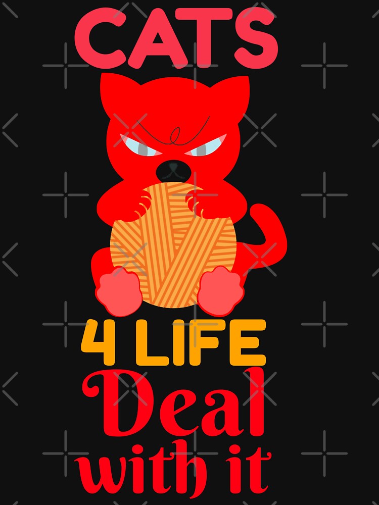 CATS 4 LIFE DEAL WITH IT - Funny Cat Pictures by FunnyCatsFam T-Shirts, Hoodie, Sweatshirt | BlankRebels.com (Image 3)