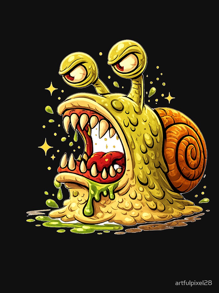 Monster Snail Icon – Dark Fantasy Cartoon Creature by Design by Anthony