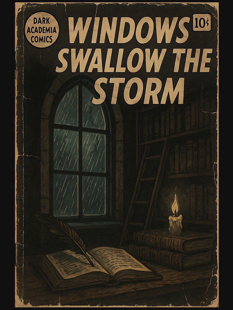 Scholarly Dark Academia: Windows swallow the storm by bapupa T-Shirts, Hoodie, Sweatshirt | BlankRebels.com (Image 3)