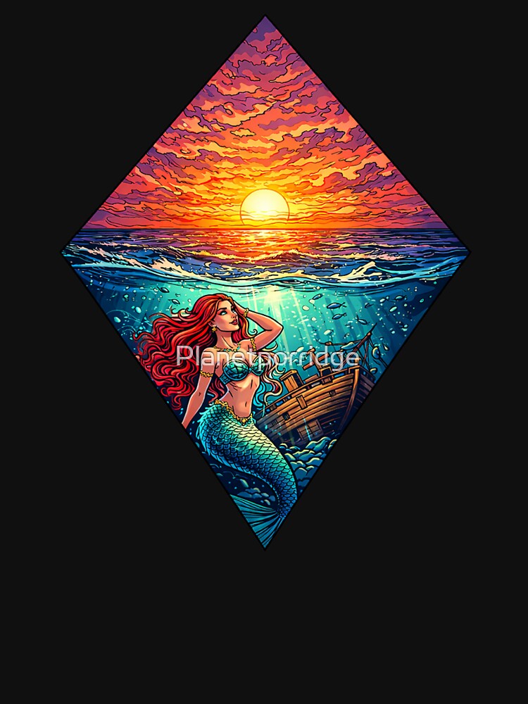 Beautiful Mermaid Sunset by Planetporridge T-Shirts, Hoodie, Sweatshirt | BlankRebels.com (Image 3)