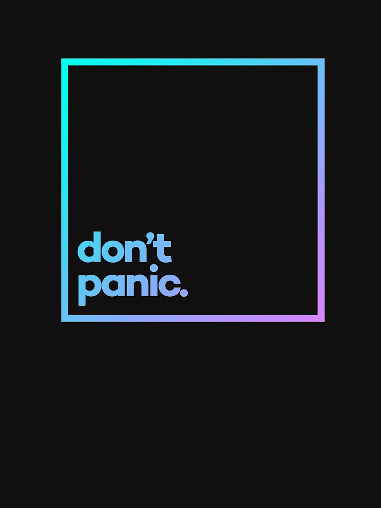 Don't Panic Minimal Color Typography by meeneemal T-Shirts, Hoodie, Sweatshirt | BlankRebels.com (Image 3)