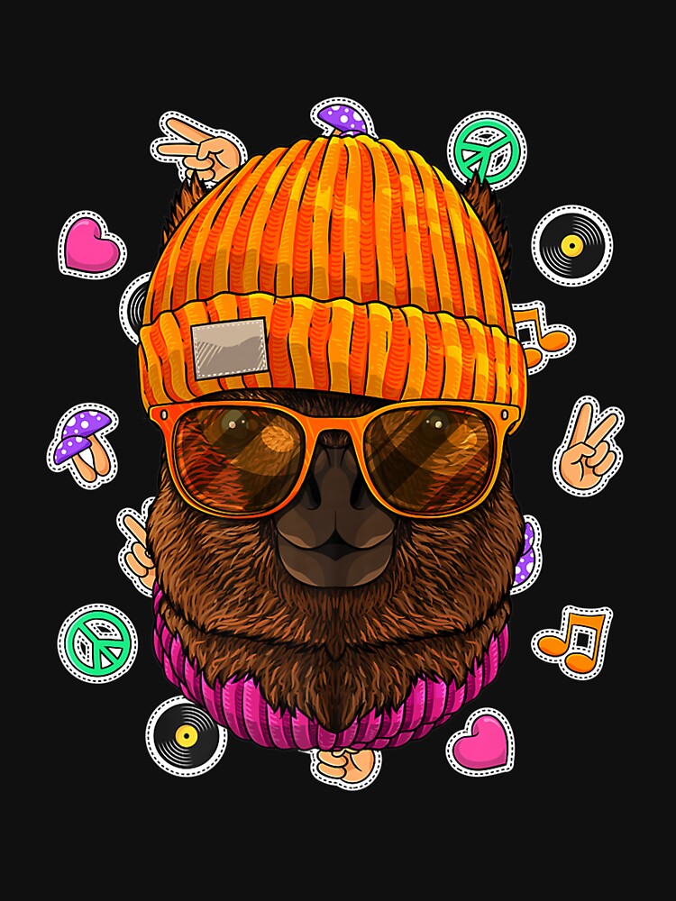 HIPSTER ALPACA GEEK NERD GLASSES ANIMAL LOVE PEACE SIGN T-Shirts, Hoodie, Sweatshirt