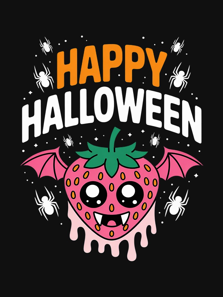 Strawberry Spooky Creepy Happy Halloween 2025 by ProudForFunny T-Shirts, Hoodie, Sweatshirt | BlankRebels.com (Image 3)